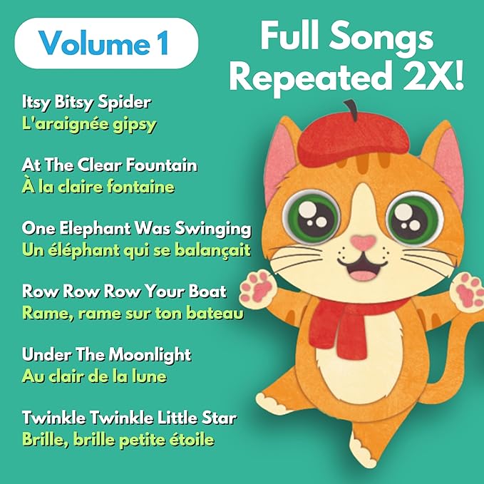 Bundle Deal - Musical Baby Book in French, French Baby Toys & Bilingual Toys, Interactive Books for Toddlers 1-3, Kids, Children, Girls, Boys & Babies