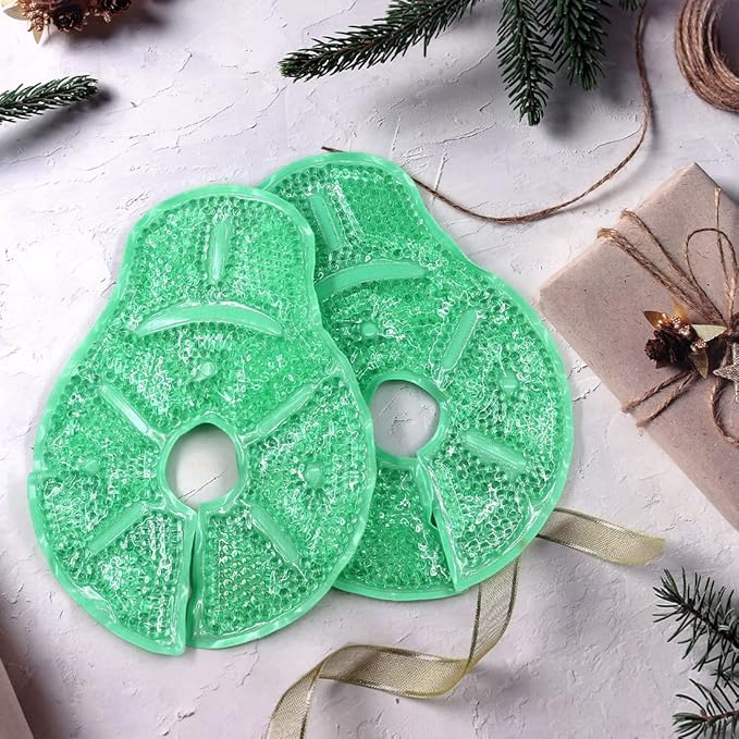 Reusable Breast Therapy Pack, Breast Ice Packs, Breastfeeding Essentials, for Breastfeeding Relief, Nursing Pain, Engorgement, Swelling Augmentation, Mastitis, Mastectomy Recovery, 2 Pack, Green