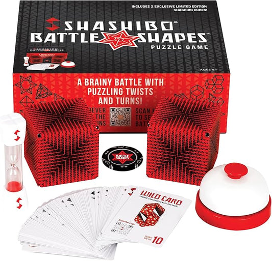 Shashibo Battle Shapes Magnetizing Puzzle Game – Play Solo or with a Friend - Challenging Shape Shifting Box Game for Adults & Kids Ages 8+ with Puzzling Twists and Turns by Fun in Motion Toys