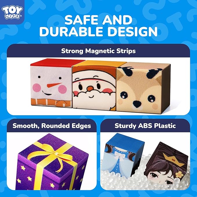 Magnetic Blocks, 154 Pcs Mine Magnet Block Set Build Frozen Princess Castle World for Kids Age 3+ Year Old Boys Girls, Magnetic Building Blocks for Toddler