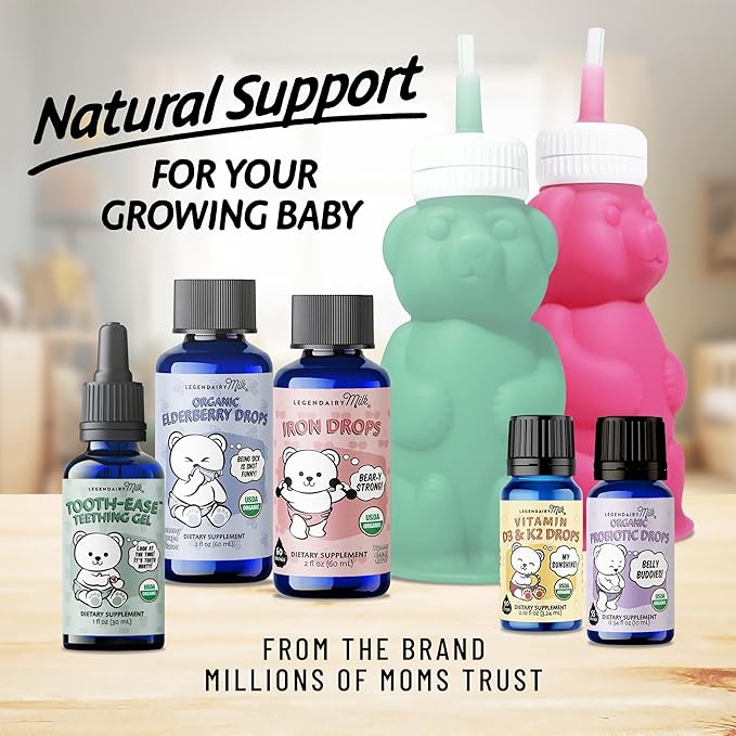 Legendairy Milk Honey Bear Straw Cup Silicone for Babies (Green), 8 oz. Dishwasher Safe, Food Grade Silicone, Honeybear Sippy Cup for Ages 4+ Months (Pack of 2)