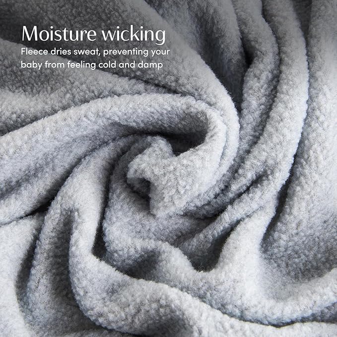 SleepingBaby Zipadee-Zip Transition Swaddle - Cozy Fleece Wearable Blanket with Two-Way Zipper for Baby Sleep - Lavender, Medium (6-12 Month)