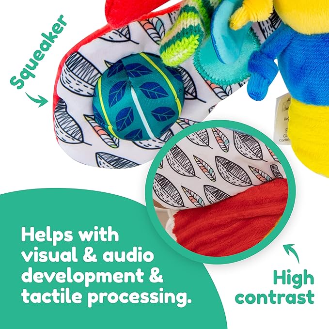 Baby/Infant/Newborn/Children Toy|Frieddy The Firefly With Clicking Rings – Ladybag Pull Out Teether – Wings With Crinkles - Knotties – Mirrors – Squeaker| HQ Toy For Girls/Boys|Hang On The Crib/Buggy