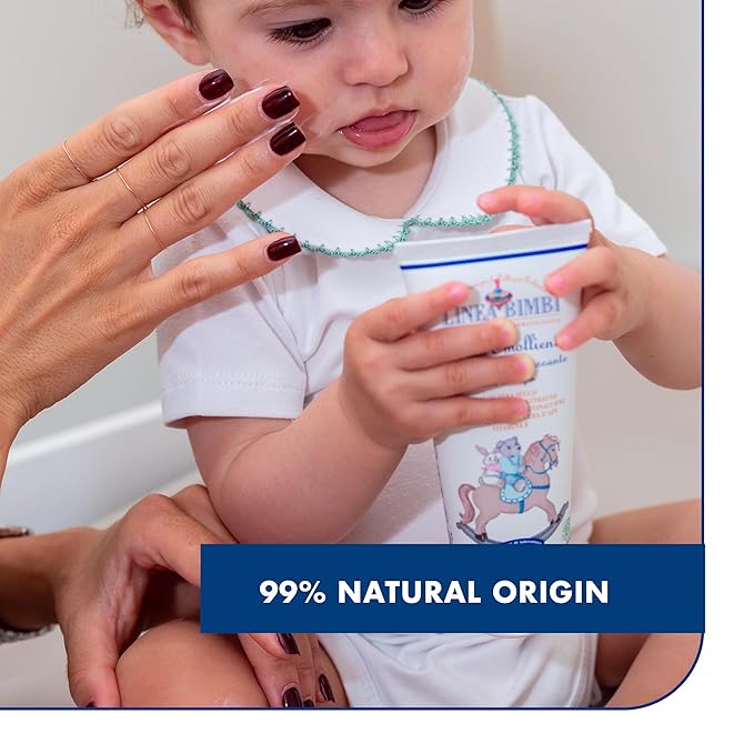 Helan Linea Bimbi- Soothing Baby Lotion for Face & Body with Vitamin E, Aloe Vera & Beeswax, Moisturizing & Refreshing Baby Cream for Delicate Skin, Baby Essentials for Newborn, Made in Italy 100fl oz