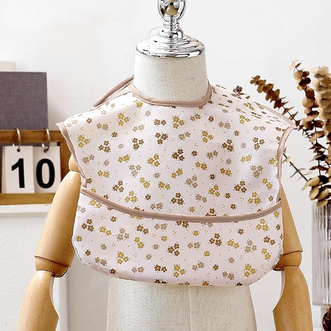 3-Pack Waterproof Baby Bibs for Eating - Lightweight Feeding Bibs, Mess Proof, Baby Essential Must Have for Eating