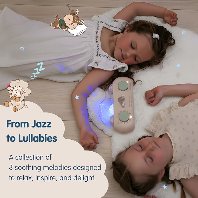 Cloudb Cloudbox Dreambox Storytime Audio Story Books Toy Gift for Toddlers Kids Girls Boys | English/Spanish Voice Record Storyteller | 36 Stories, 8 Melodies, Star Projector Night Light White Noise