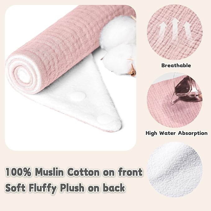 Susurration Muslin Baby Drool Bibs 6Pack Soft Triangular Adjustable Baby Bandana Bibs for Unisex Baby Girls & Boys