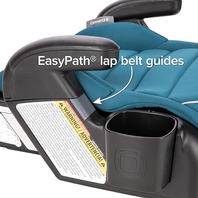 Diono Connect3 R Backless Booster Pack of 2, Slim Fit 3-Across in Many Mid-Sized Sedans and SUVs, for Children from 40-120 lbs., Lightweight with Cupholder, Blue Razz Ice