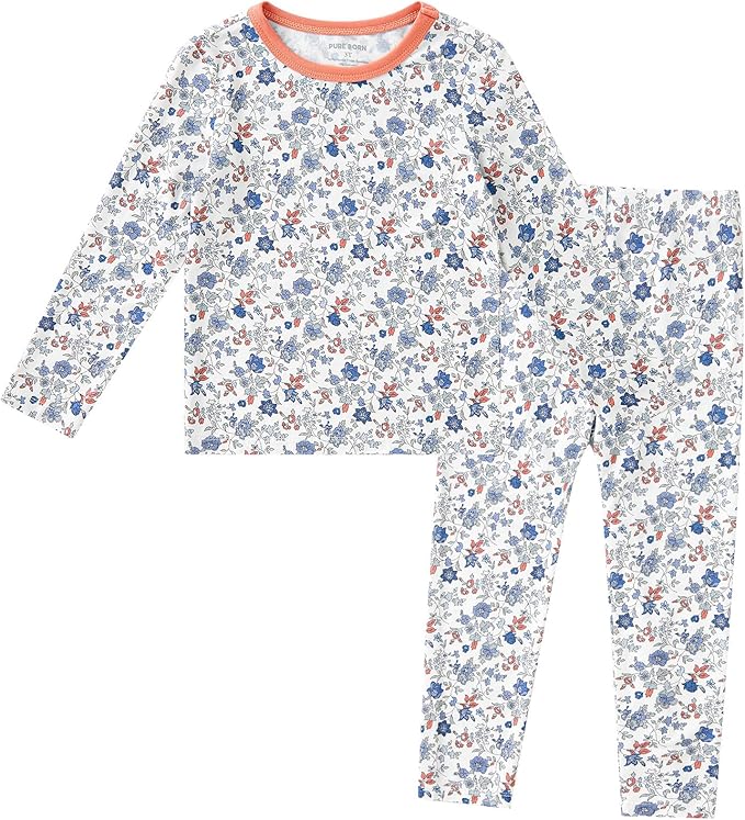 pureborn Baby Toddler Kids Viscose from Bamboo Pajamas Set Pjs 2pcs 18M-8Y