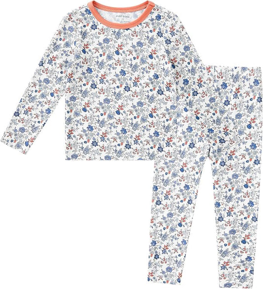 pureborn Baby Toddler Kids Viscose from Bamboo Pajamas Set Pjs 2pcs 18M-8Y