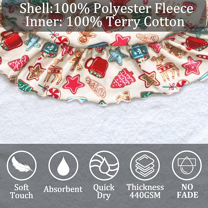 VOOVA & MOVAS Baby Hooded Towel Poncho with Ruffle Trim | Soft 100% Cotton | Absorbent Thick Towel for Bath, Swim, Beach & Winter | Cozy, Gingersnap