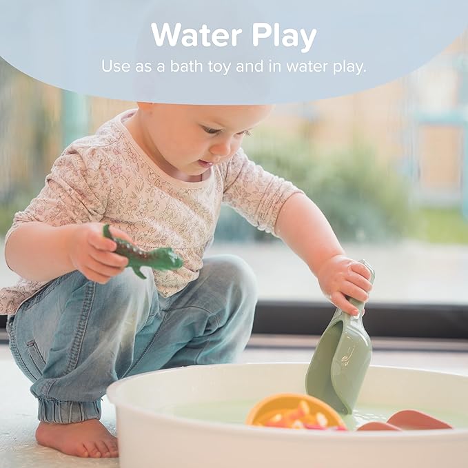 Inspire My Play - 3 x Silicone Nesting Scoops - Perfect for Sensory PlayTray - Sensory Bin Accessories - Special Education Classroom Supplies - Montessori Education Toys - Multi-Purpose Shovel - Green