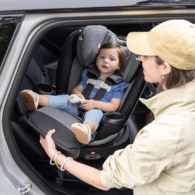 Evenflo Gold Revolve360 Extend All-in-One Rotational Car Seat with SensorSafe (Moonstone Gray)
