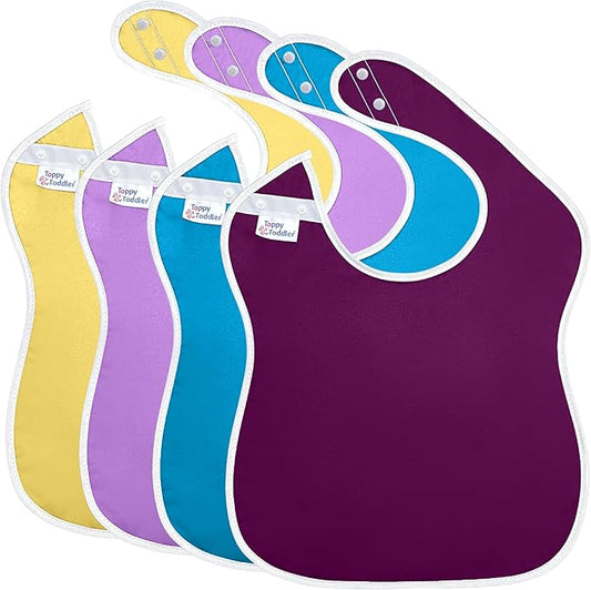 Large Waterproof Bibs Pastel Collection - 4pk, 12pk, 48pk