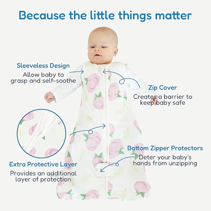 TotAha Sleep Sack 12-18-24 Months 3 Pack,Buttery Soft Wearable Blanket Baby Sleeping Bag with 2-way Safe Zipper, 0.5 TOG, Baby Girl