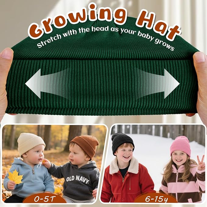 ZOORON Toddler Beanie Baby Boys Girls Beanies Kids Winter Hats Children Knit Warm Caps Soft Ski Hat