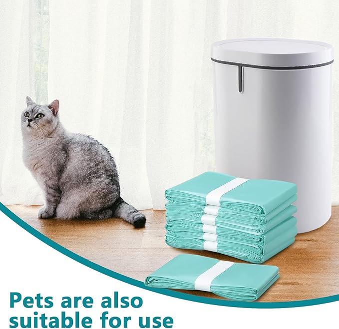 4 Pack Diaper Pail Liner Refills Bags Compatible with Akord 330 Series Adult Diaper System