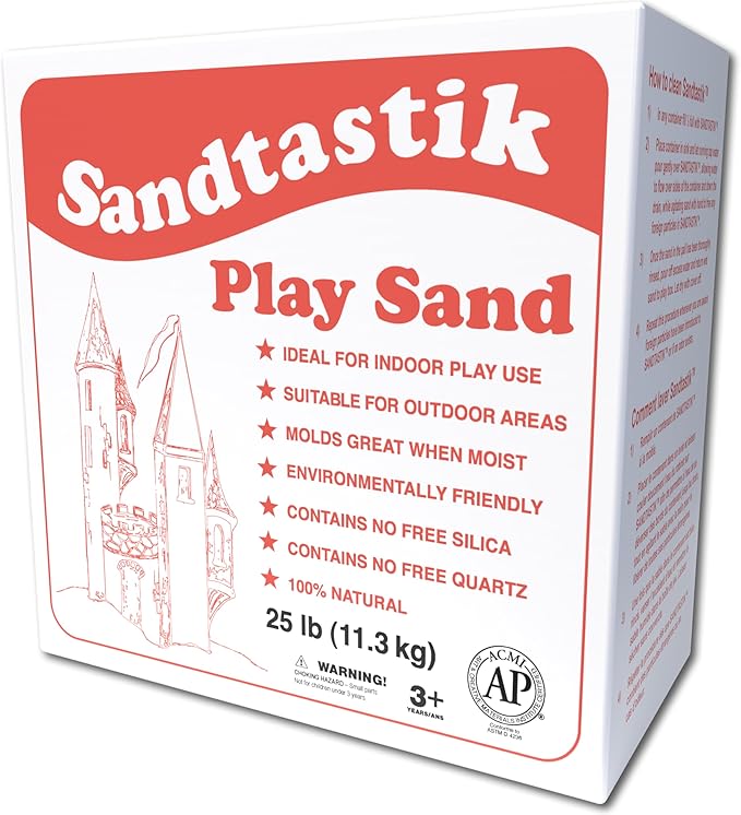 Sandtastik Sparkling White Play Sand, 25 lb (11.3 kg)