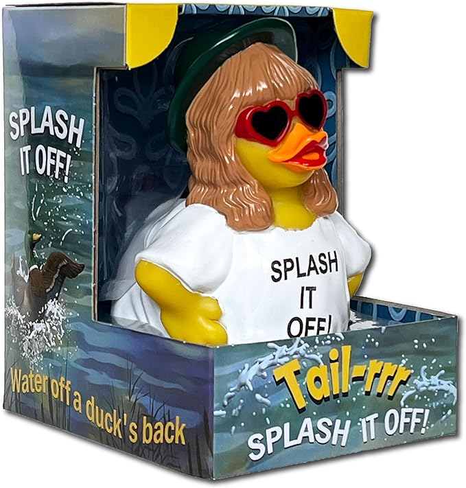 CelebriDucks - Tail-RRR - Splash It Off - Floating Rubber Ducks - Collectible Bath Toy Gift for Kids & Adults of All Ages