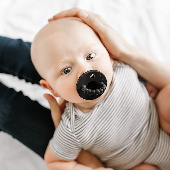 Ryan & Rose Cutie PAT Pacifier Teether (Slant, Black)