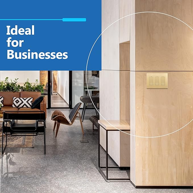 LIDER Matte Finish Decorator Switch Cover, Screwless Wall Plate, Mid-Size 3-Gang 4.88" x 6.77", Unbreakable Polycarbonate Thermoplastic, UL Listed, LSWP-33M-GD, Gold