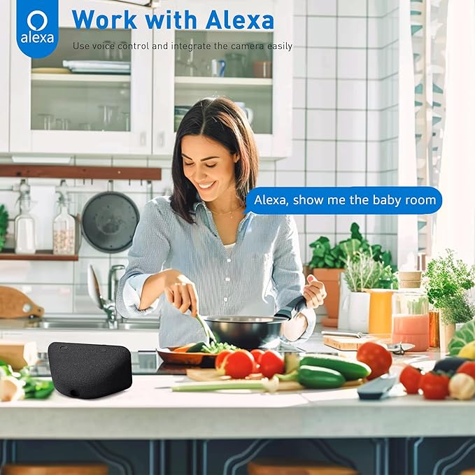 2K Home Security Camera, Indoor Camera for Dog/Pet/Elder/Baby Monitor, Smart Phone App Siren, 2-Way Audio, Advanced Motion Detection Night Vision, 4pcs，SD/Cloud Storage, Alexa Compatible