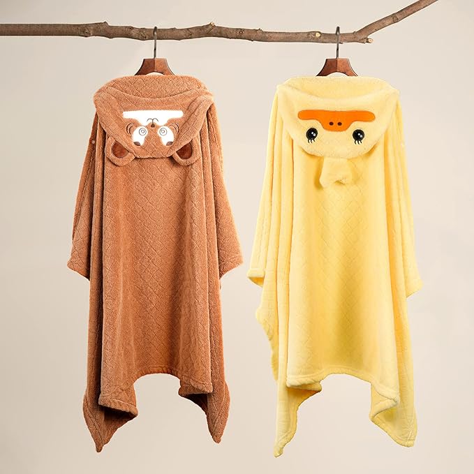 Toddler Bath Towel Kids Bath Towels Baby Towels with Hood Toddler Towels for Boy Girl 0-5 Years, 2-Pack Absorbent Baby Bath Towels Hooded Kids Beach Towel Large 50''x32''