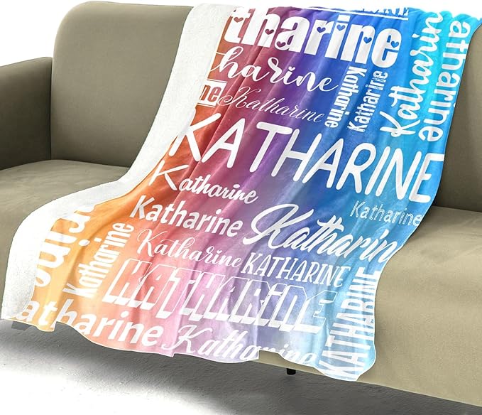 Personalized Blankets with Name Custom Blanket for Adult Kids Baby Customized Blanket Monogrammed Blankets Gifts for Women Men Girls Boys