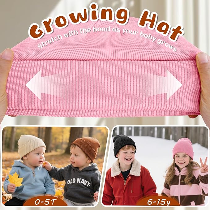 ZOORON Toddler Beanie Baby Boys Girls Beanies Kids Winter Hats Children Knit Warm Caps Soft Ski Hat