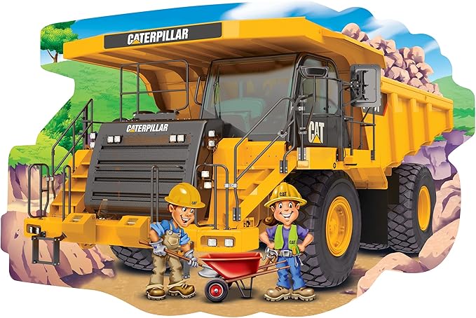 MasterPieces Floor Puzzle - Jumbo Size 36 Piece Jigsaw Puzzle for Kids - Caterpillar Dump Truck Tractor - 3ftx2ft