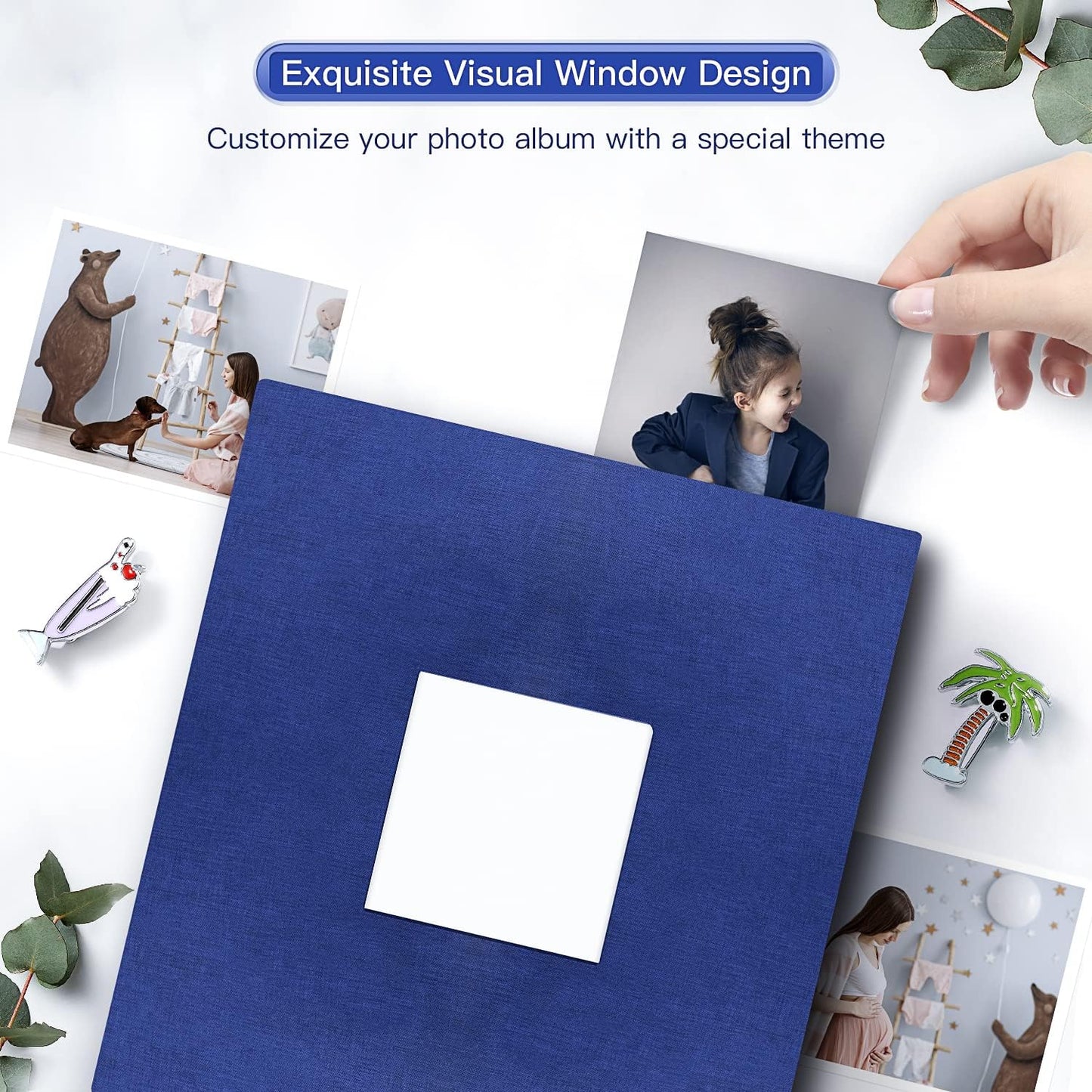 popotop Photo Album 4x6-600 Photos Photo Books with 600 Horizontal and Vertical Pockets,Linen Cover Albums for Family Wedding Anniversary Baby Vacation Pictures