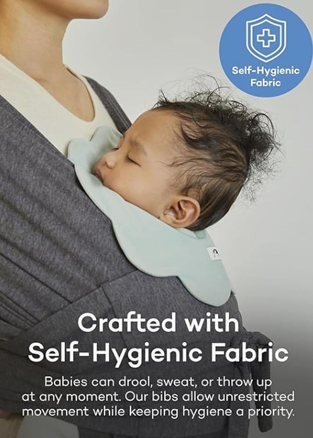 Konny Baby Bibs Set, 360 ° Rotate, Soft and Absorbent Bandana Drooling for Boys Girls baby Essentials