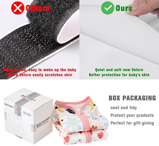 Newborn Sleep Sack Baby Swaddle,0-3 Months,3-Way Adjustable Wearable Blanket,100% Rayon Cotton Swaddling Sleeping Bag，TOG 0.5（Heart&Floral）