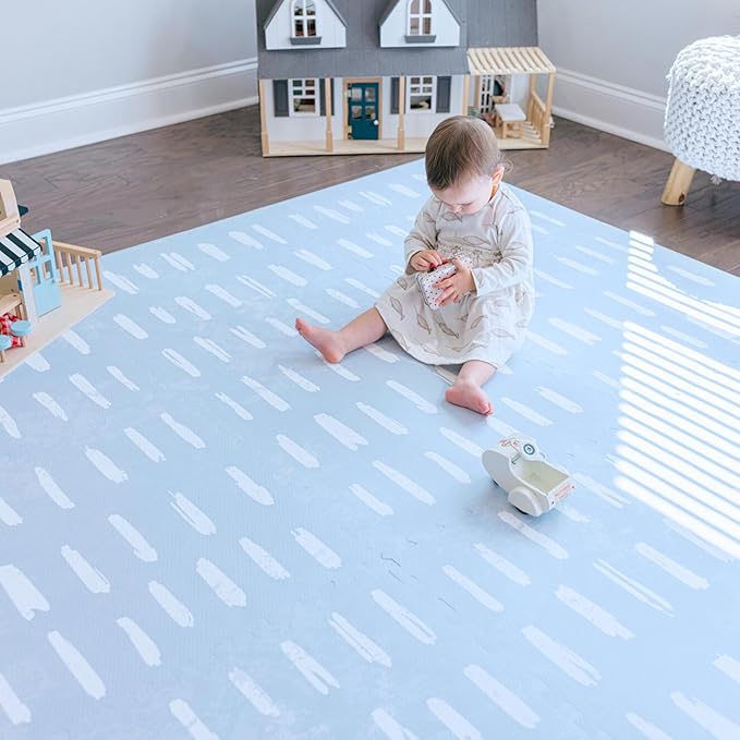 Baby Play Mat for Floor - Shoreline (4x6ft) - Premium EVA Foam Play Mat for Babies & Toddlers (Ages 0-5+) Non-Toxic Playmat for Tummy Time, Crawling & Playroom - Stylish & Comfortable