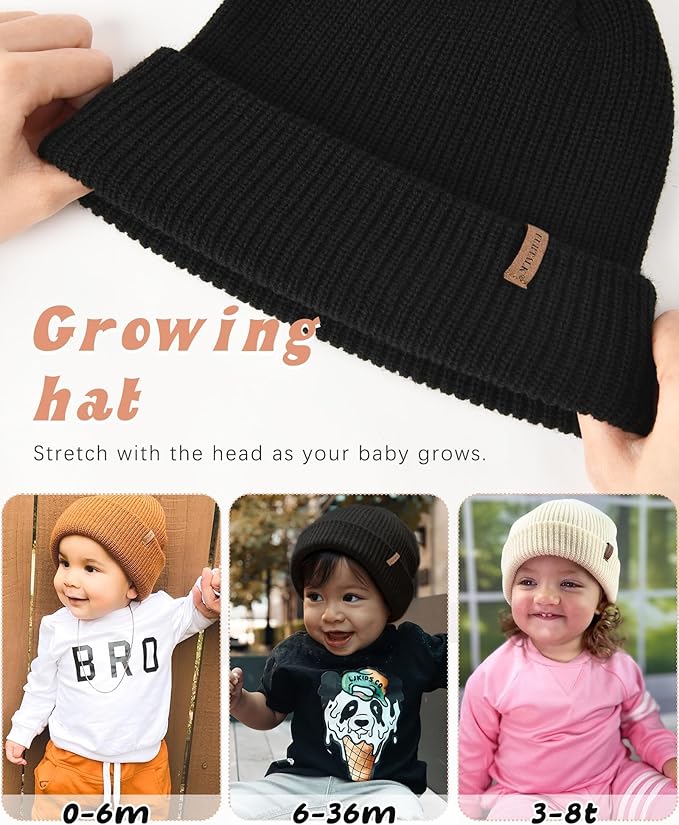 FURTALK Toddler Beanie Baby Boys Girls Beanies Kids Winter Hats Children Knit Warm Caps