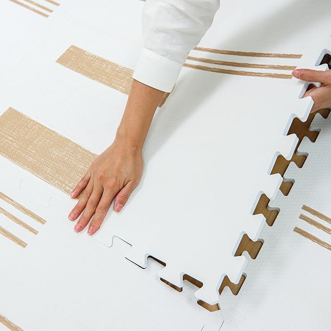 Baby Play Mat for Floor - Sol (6x6ft) - Premium EVA Foam Play Mat for Babies & Toddlers (Ages 0-5+) - Non-Toxic Playmat for Tummy Time, Crawling & Playroom - Stylish & Comfortable