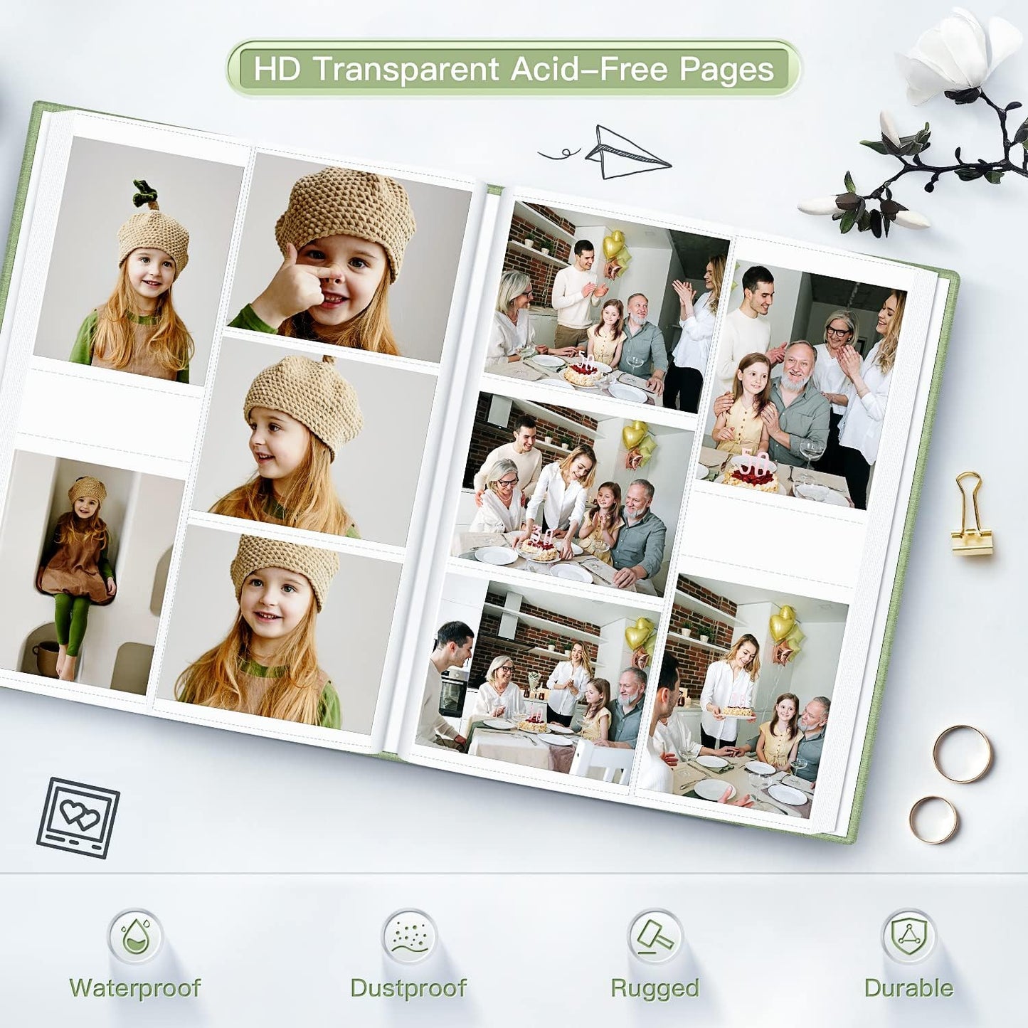 popotop Photo Album 4x6-600 Photos Photo Books with 600 Horizontal and Vertical Pockets,Linen Cover Albums for Family Wedding Anniversary Baby Vacation Pictures