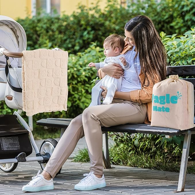 4 Pcs Baby Blankets,Fleece Heart Checkered Blanket, Cozy and Fluffy Crib Blankets for Girls, Toddler Receiving Blankets 30×40 Light Pink Sakura Pink White Grey