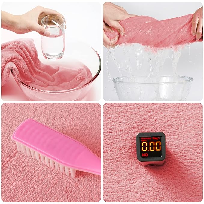 ROMASA Baby Bath Towel Ultra Soft Hooded Towel Highly Absorbent Bathrobe Blanket Toddlers Shower Gifts for Boys Girls-27.5" x 55" (Pink-flog)