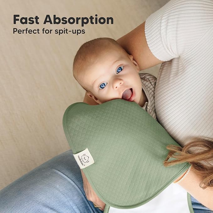 KeaBabies 5-Pack Organic Burp Cloths Baby Girl, Boy - Extra Large, Absorbent Baby Burp Cloths, Soft Burping Cloths for Babies, Newborn Burp Clothes, Cotton Burp Rags, Thick Burp Cloth (Eclipse/Quin)