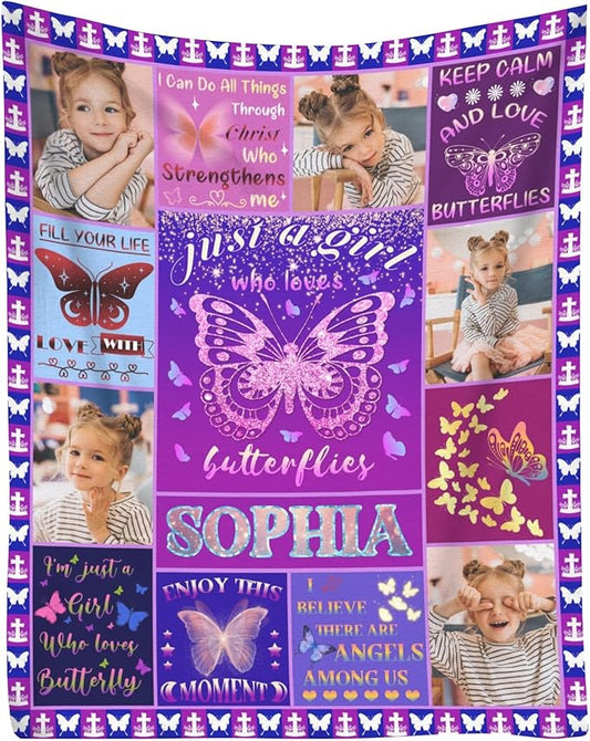 Custom Blanket Bible Verse Blanket with Inspirational Thoughts and Prayers Religious Throw Blanket Soft Lightweight Cozy Plush Warm Blankets for Girls Christmas Birthday Christian Gifts