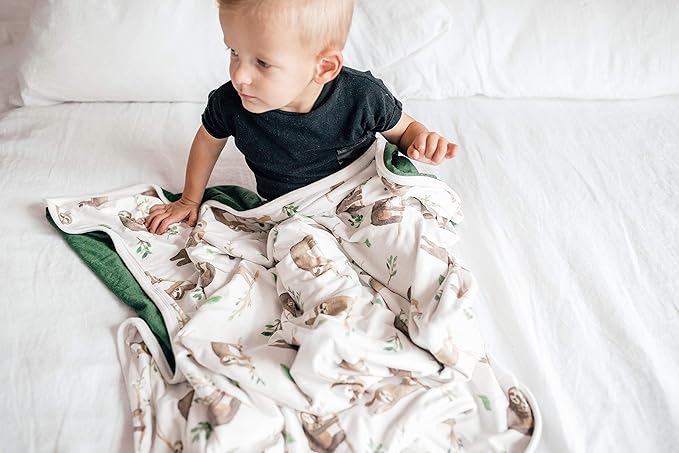 Copper Pearl Noah 3-in-1 Baby Quilt - Breathable, Cozy Blanket for Newborns & Toddlers | 46x46 Premium Polyester/Rayon