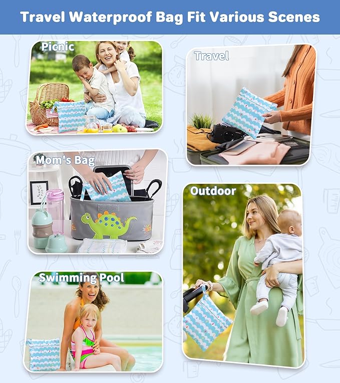 Silicone Baby Feeding Set, 10 Pcs Baby Led Weaning Supplies Baby Eating Essentials Set with Suction Bowl Divided Plate Adjustable Bib Soft Spoon Fork Cup with Lid Drinking Cup, Travel Bag (Blue)