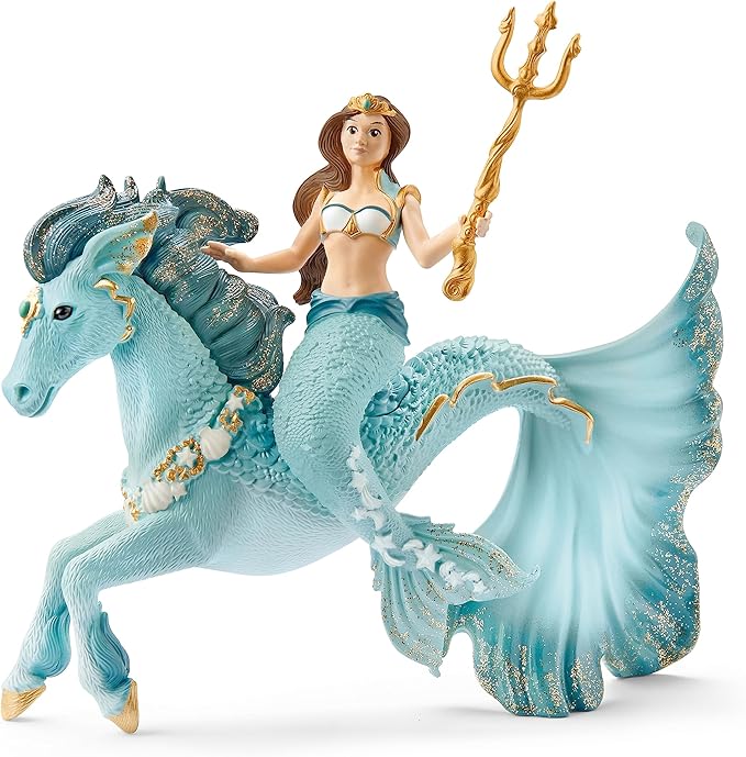 Schleich Bayala - 7 PC Mermaid, Unicorn and Fairy Toy Starter Set for Girls and Boys - Cute Fairies and Unicorn Figures with Accessories - Fantasy Figurine Animal Playset for Kids Ages 5+ - 72178