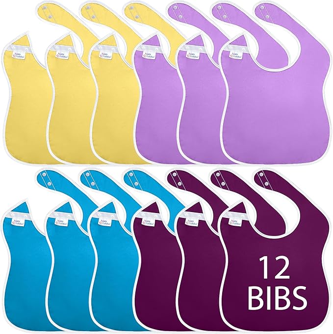 Large Waterproof Bibs Pastel Collection - 4pk, 12pk, 48pk