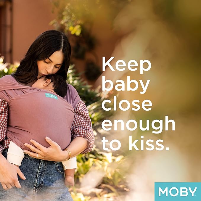 Moby Baby Wrap Carrier Element for Newborns to Toddlers (8-33lbs), Infant Sling Carrier, Ultra Lightweight & Hands Free Design, Adjustable for All Body Types (Taupe)