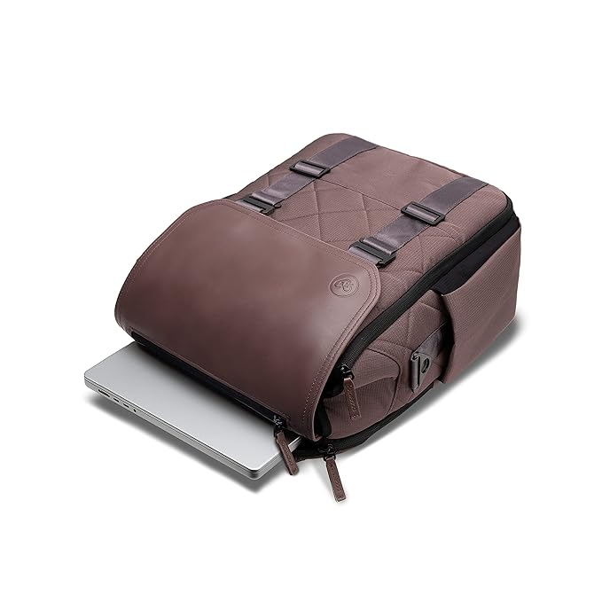 PAPERCLIP Diaper Bag Backpack with Patented Changing Station - Unisex Baby Bag for Travel - Large Eco-Friendly Diaper Bags for Mom and Dad (Baked Oak)