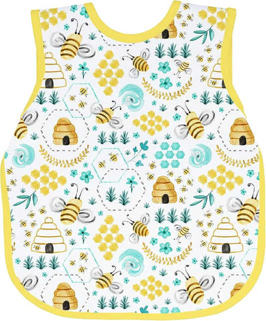 BapronBaby Animal Prints Bapron - No Neck Tie Safer Bib - Baby & Toddler - Soft Waterproof - PVC, BPA & Phthalate Free - 6m+