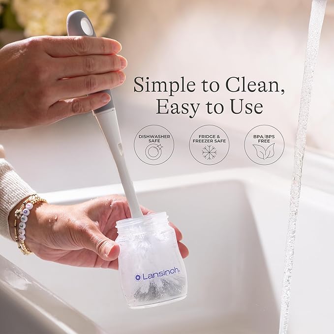 Lansinoh NaturalWave Newborn Gift Set – 3 Anti‑Colic 5 oz Bottles with S‑Flow Nipples + 3 Breastfeeding 8 oz Bottles with M‑Flow Nipples (6 Pack)