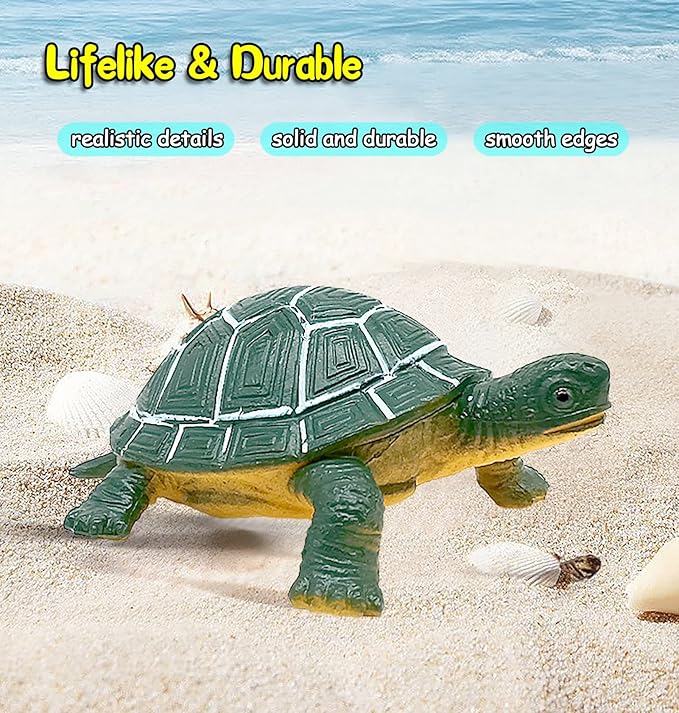 Ocean Sea Animal Figures, 12 Pack Realistic Soft Plastic Bath Toys for Toddlers, Kids, Boys, and Girls
